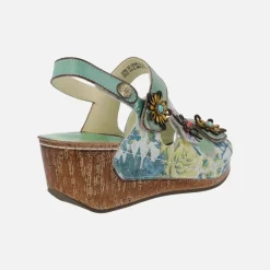 Sandalias de piel con tres tiras de velcros Dino 32