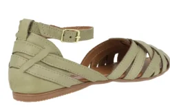 Sandalias de piel de tiras con pulsera al tobillo