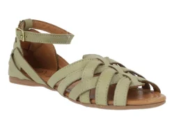 Sandalias de piel de tiras con pulsera al tobillo