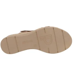 Sandalias de piel en combinado de color con cierre de velcro