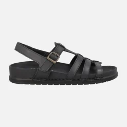 Sandalias de piel estilo cangrejeras con planta BIO