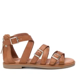 Sandalias de piel estilo romanas con hebillas para mujer