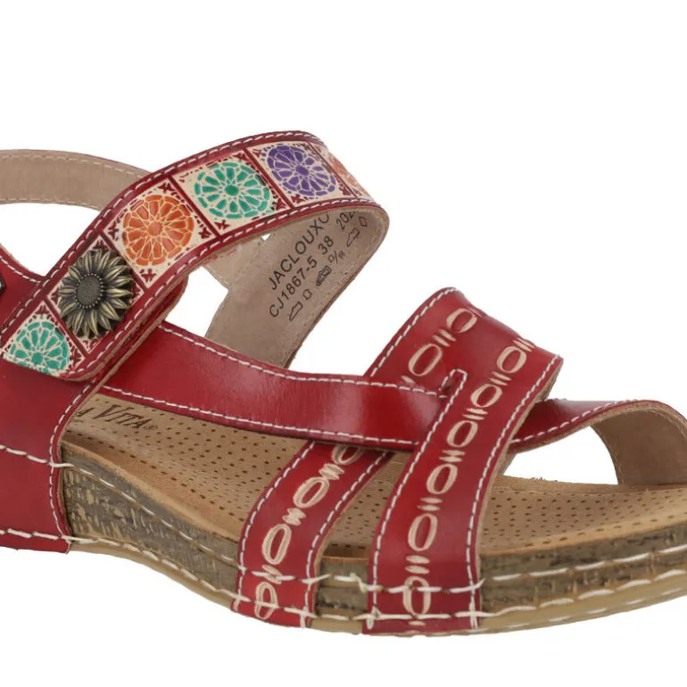 Sandalias de piel estilo étnico Jaclouxo 05 para mujer