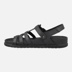 Sandalias de piel estilo cangrejeras con planta BIO