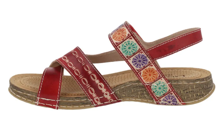 Sandalias de piel estilo étnico Jaclouxo 05 para mujer