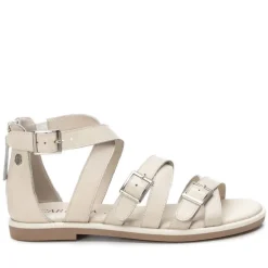 Sandalias de piel estilo romanas con hebillas para mujer