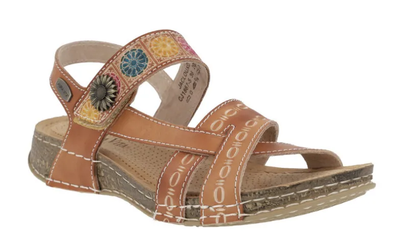 Sandalias de piel estilo étnico Jaclouxo 05 para mujer