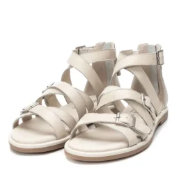 Sandalias de piel estilo romanas con hebillas para mujer