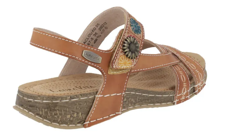 Sandalias de piel estilo étnico Jaclouxo 05 para mujer