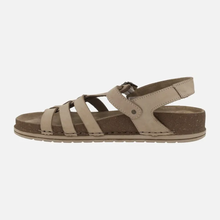 Sandalias de piel estilo cangrejeras con planta BIO