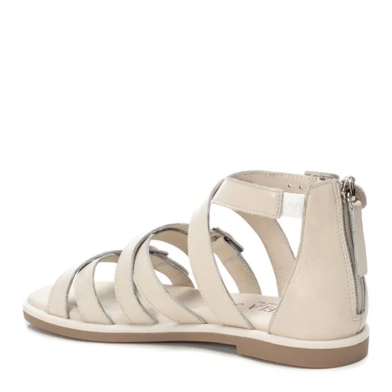 Sandalias de piel estilo romanas con hebillas para mujer