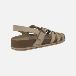 Sandalias de piel estilo cangrejeras con planta BIO