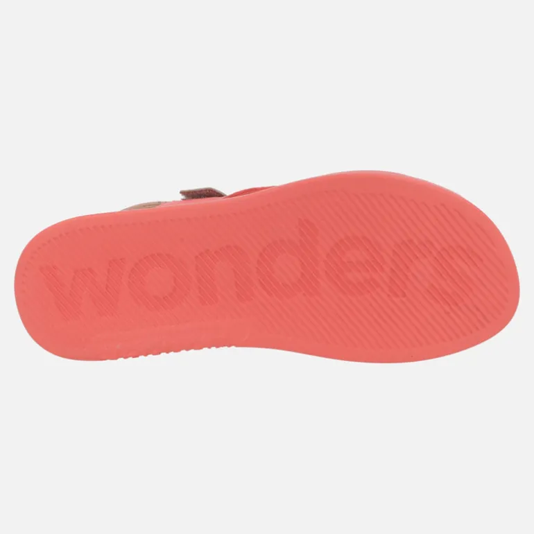 Sandalias de piel HALI en combinado multicolor con cierre de velcro
