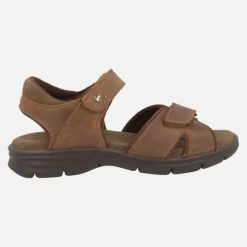 Sandalias de piel para hombre con cierre de velcro Sanders Basics