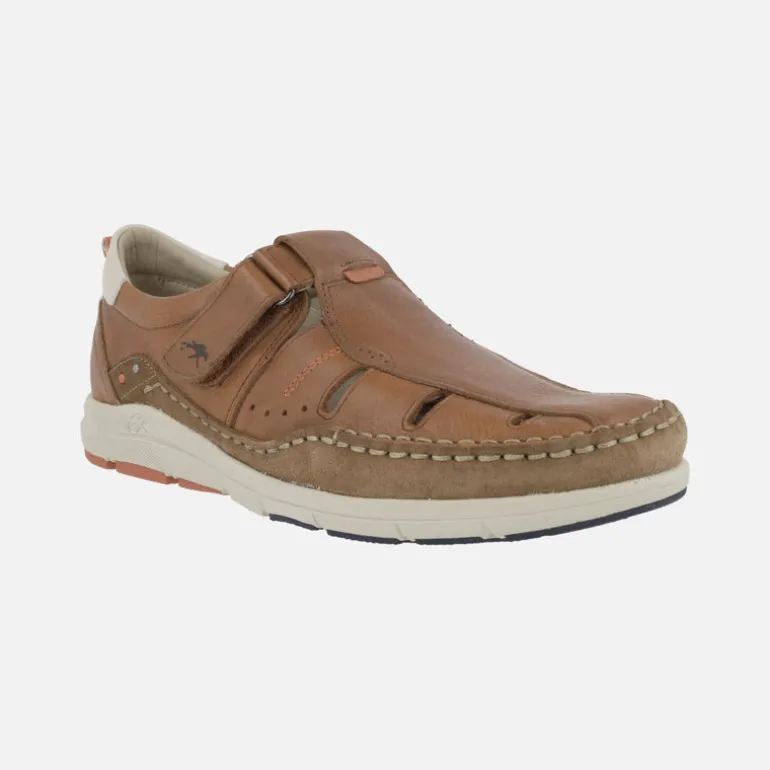 Sandalias de piel para hombre Kai con cierre de velcro