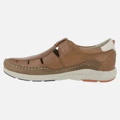 Sandalias de piel para hombre Kai con cierre de velcro