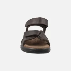 Sandalias de piel para hombre con cierre de velcro Sanders Basics