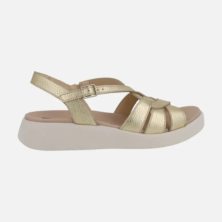 Sandalias de piel PATERNA en color oro