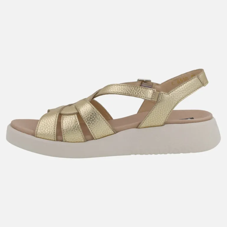 Sandalias de piel PATERNA en color oro