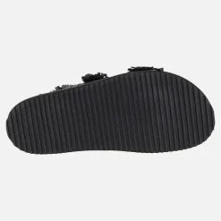 Sandalias de piel trenzada con hebillas joya