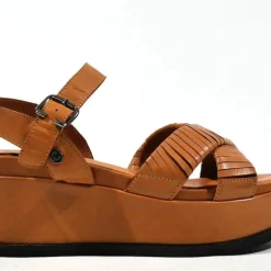 Sandalias de plataforma con tiras cruzadas mujer