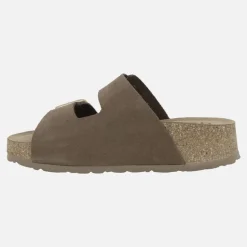 Sandalias de plataforma en piel serraje con hebillas Wiwi 003