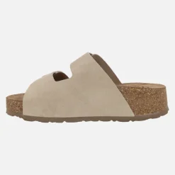 Sandalias de plataforma en piel serraje con hebillas Wiwi 003