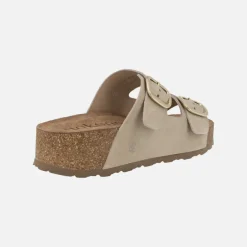 Sandalias de plataforma en piel serraje con hebillas Wiwi 003