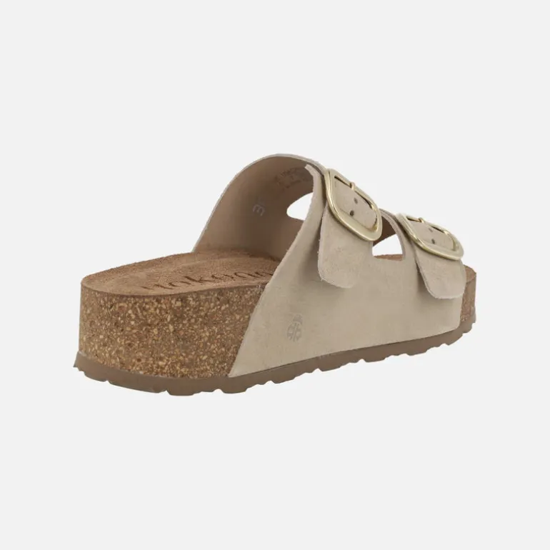 Sandalias de plataforma en piel serraje con hebillas Wiwi 003