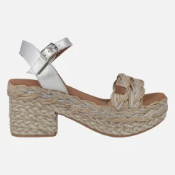 Sandalias de rafia Abaka Amur Plata