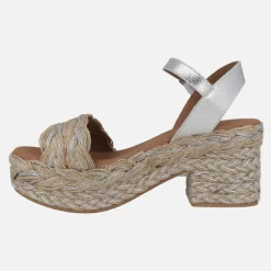 Sandalias de rafia Abaka Amur Plata