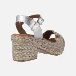 Sandalias de rafia Abaka Amur Plata
