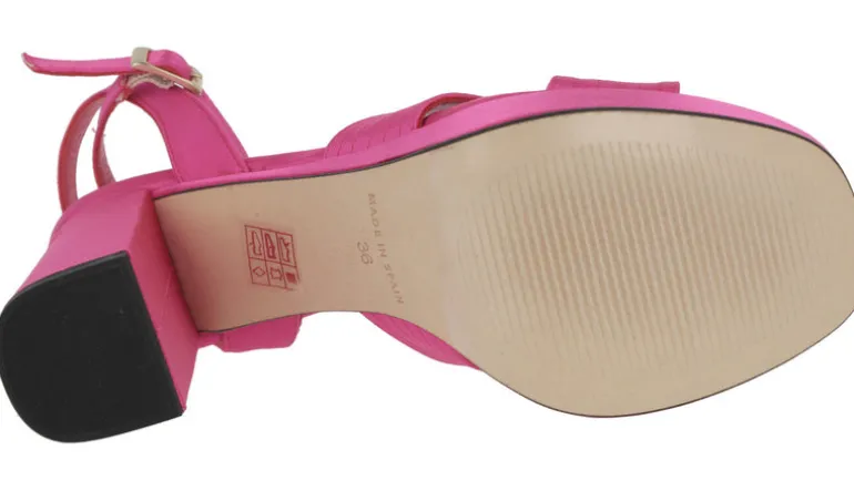 Sandalias de raso con pulsera al tobillo tacón alto y plataforma