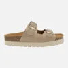 Sandalias de serraje estilo bio con plataforma