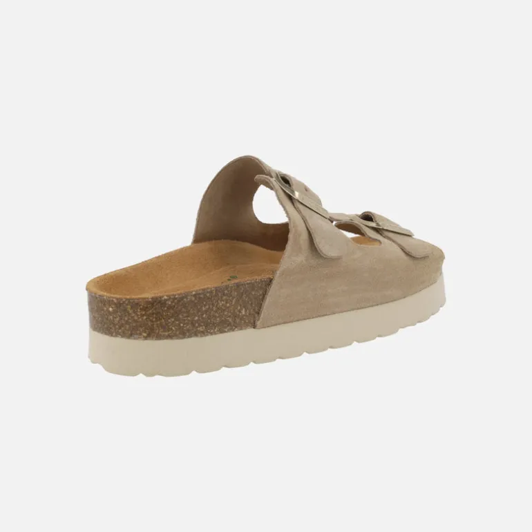 Sandalias de serraje estilo bio con plataforma