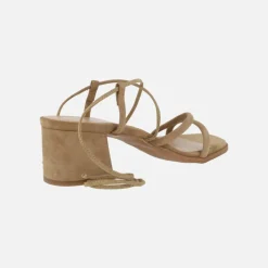 Sandalias de tacón Grecia con cintas para atar