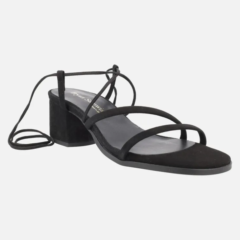 Sandalias de tacón Grecia con cintas para atar