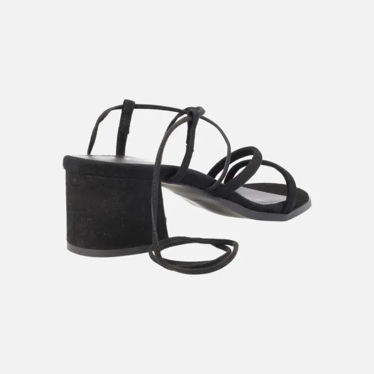 Sandalias de tacón Grecia con cintas para atar