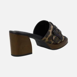 Sandalias de tacón Lil Haley en animal print leopardo