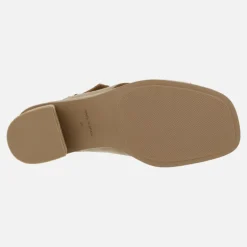 Sandalias de tacón Sena con tiras cruzadas en serraje marrón