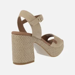 Sandalias de tacón y plataforma Marsella serraje