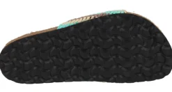 Sandalias de tejido crochet en combinado aqua