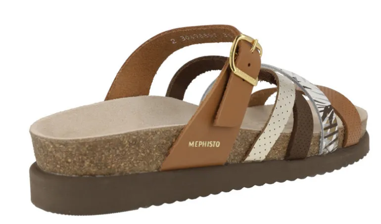 Sandalias de tiras combinadas en tonos tierra Huleda