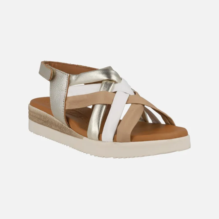 Sandalias de tiras combinadas con cierre de velcro al talón