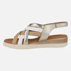 Sandalias de tiras combinadas con cierre de velcro al talón