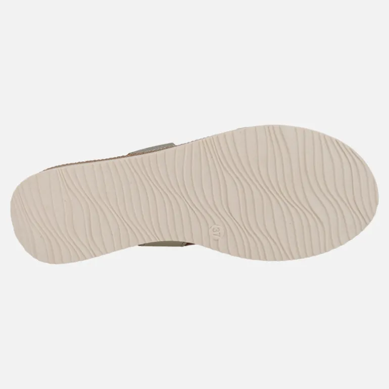 Sandalias de tiras combinadas con cierre de velcro al talón