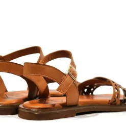 Sandalias de tiras con animal print para mujer