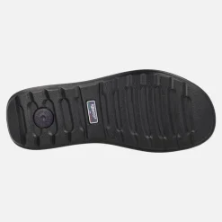 Sandalias de tiras con cierre de velcro en combinado negro y oro