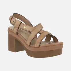 Sandalias de tiras con tacón alto y plataforma