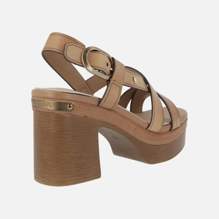 Sandalias de tiras con tacón alto y plataforma